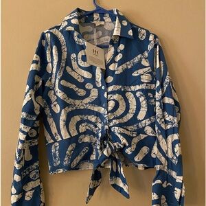 Haute Hippy Front Tie Blouse